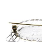 Image 7 of Two-tone gold brooch of a lily with a frog and diamond 0.09 ct.