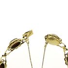 Image 3 of Vintage/antique gold boat bracelet with garnet | 19 cm