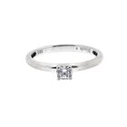 Image 5 of White gold solitaire ring with zirconia; Blush