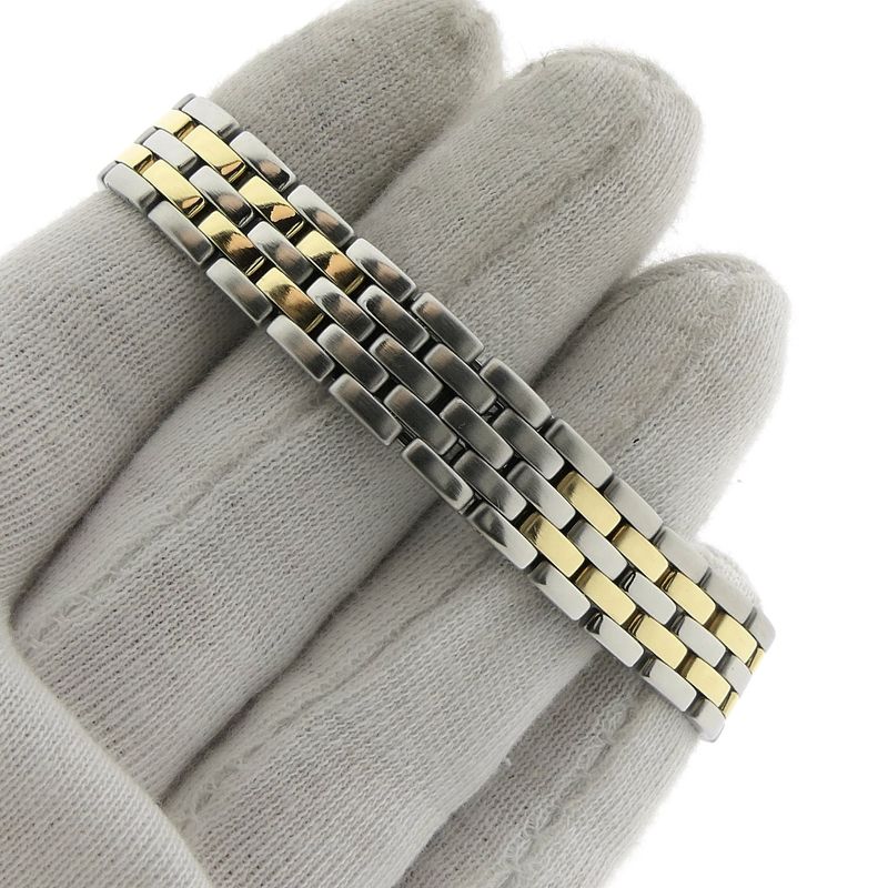 Image 6 of Cartier Panthère '2 Row'; 18k gold/steel women's watch