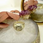 Image 2 of Gold ring with Mercedes logo