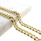 Image 5 of Two-tone gold gourmet link necklace with diamond; 0.03 ct.