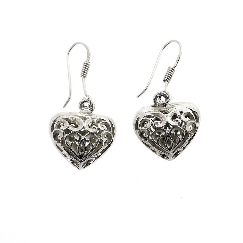 Image 6 of Silver earrings with heart