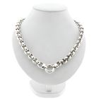 Afbeelding 1 van Zilveren jasseronschakel collier | 45 cm
