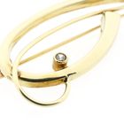 Afbeelding 7 van Vintage gouden abstracte broche met zirconia