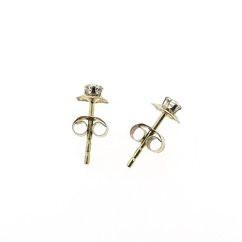 Image 5 of Gold stud earrings with zirconia