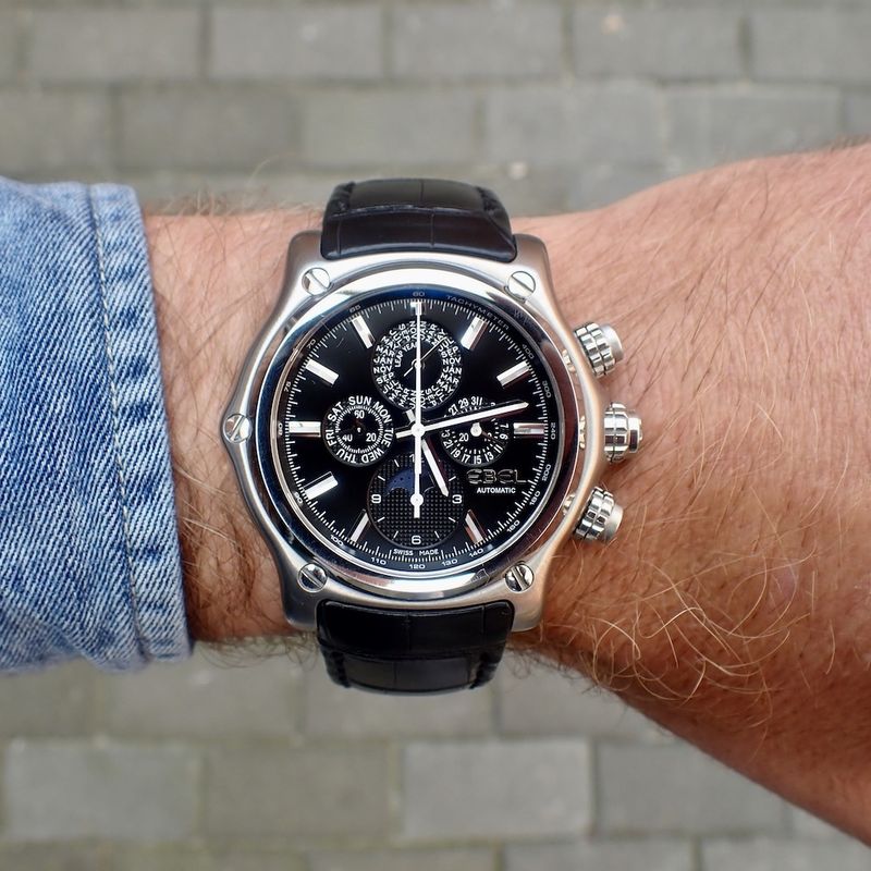 Image 9 of Ebel 1911 BTR Perpetual Calendar Chronograph; Automatic watch with perpetual calendar