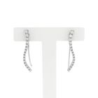 Image 1 of Silver long earrings with zirconia