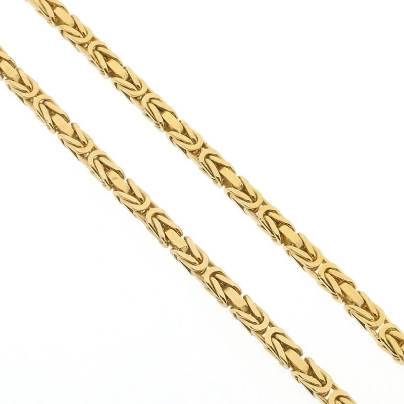 Image 3 of Gold square king chain | 61.5 cm