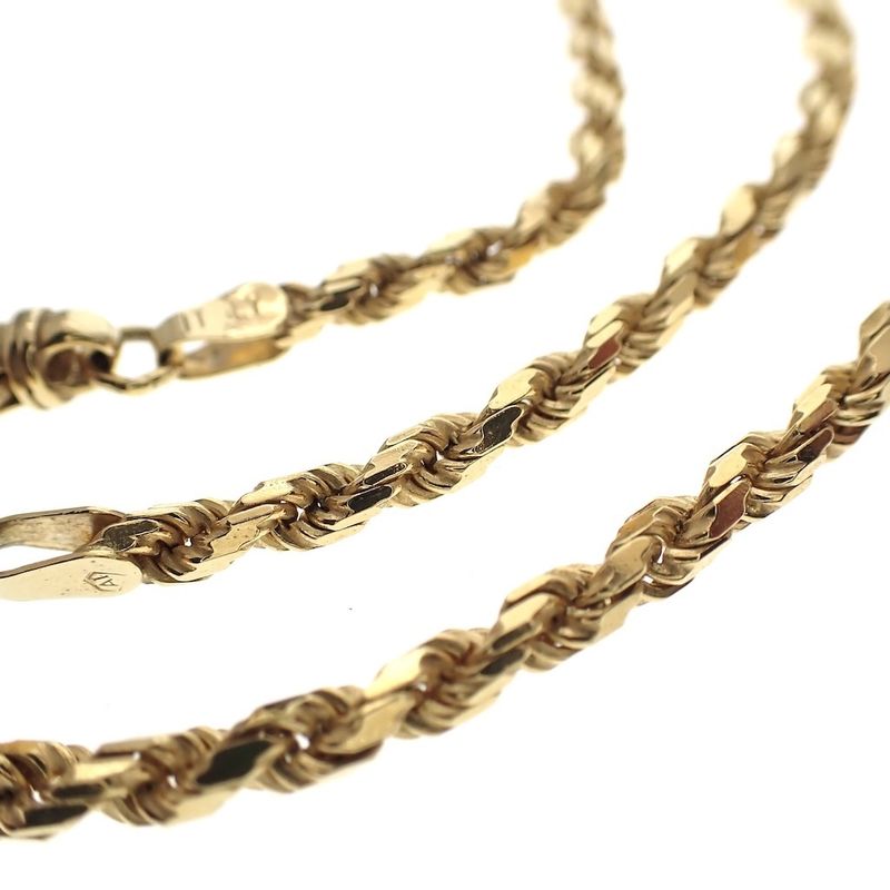 Image 5 of Gold twisted link chain | 46 cm