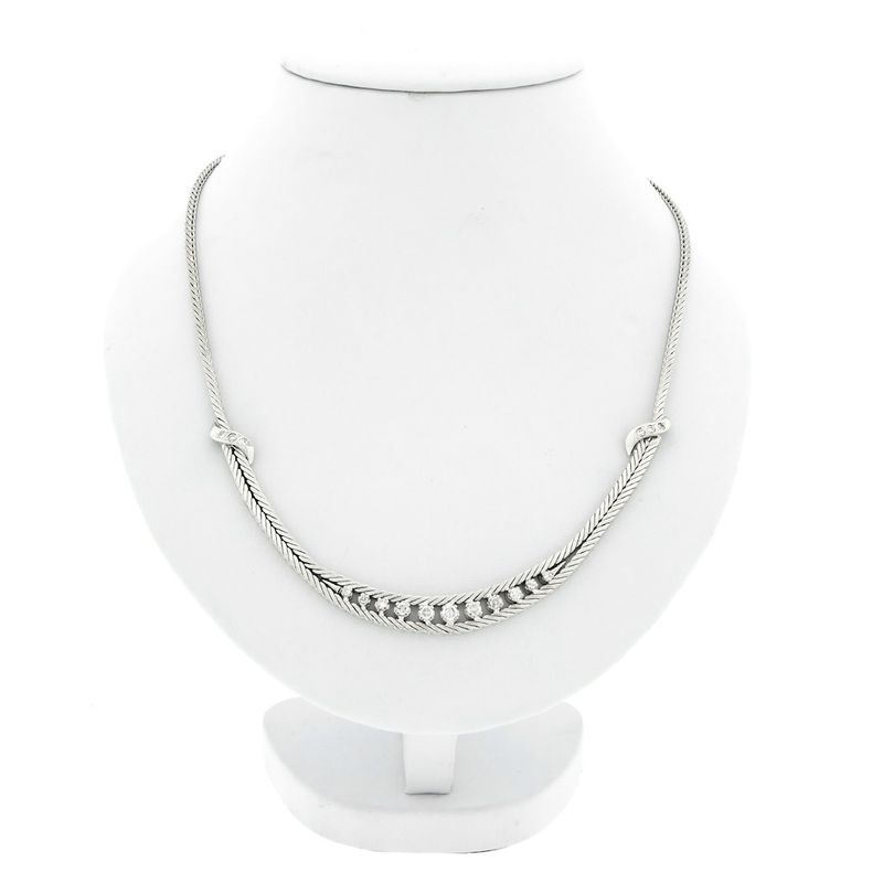 Image 1 of White gold necklace with diamonds