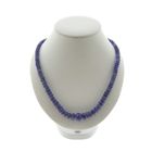 Image 1 of Amethyst bead necklace with gold clasp | 45 cm
