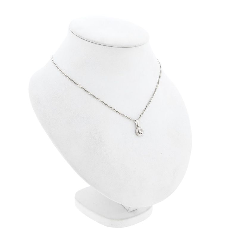 Image 5 of 18K White Gold Minimalist Pendant with Diamond