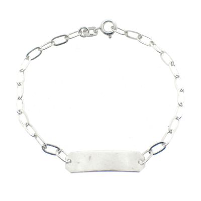 Image 1 of Silver bracelet with engraving plate