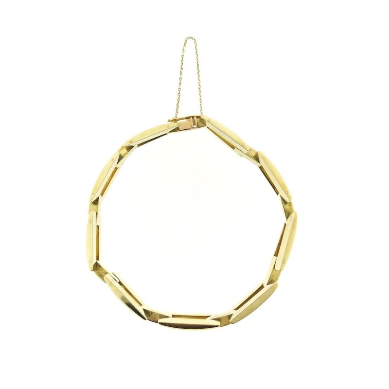 Image 3 of Bicolor gold Bismarck link bracelet