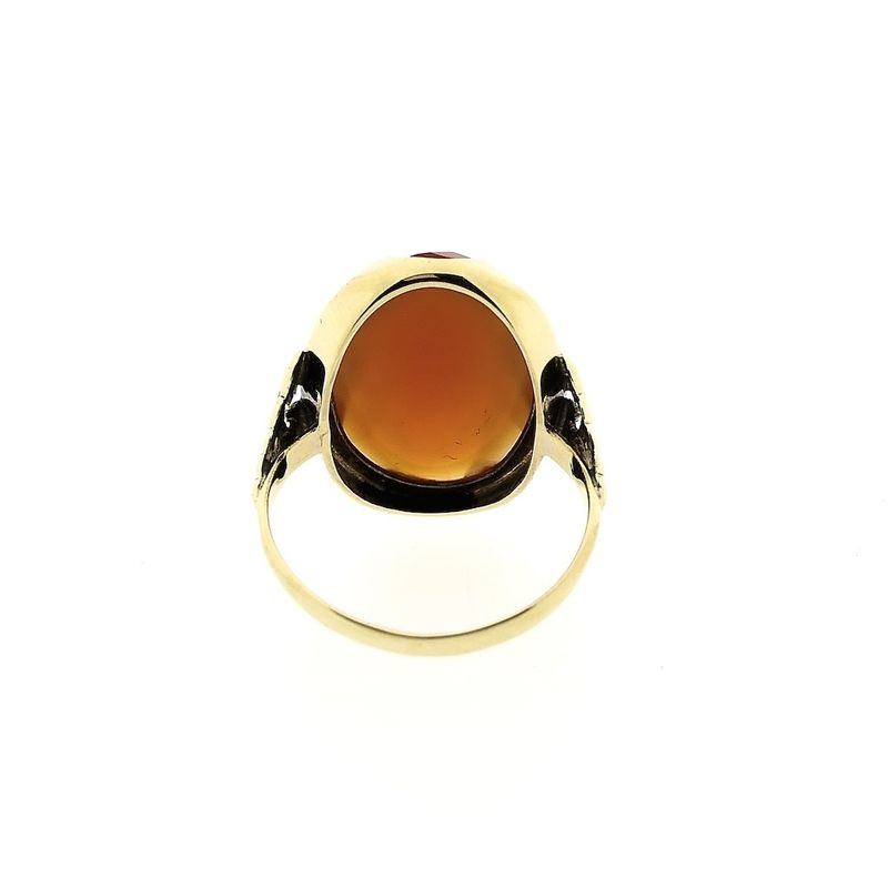 Image 3 of Gold ring with carnelian