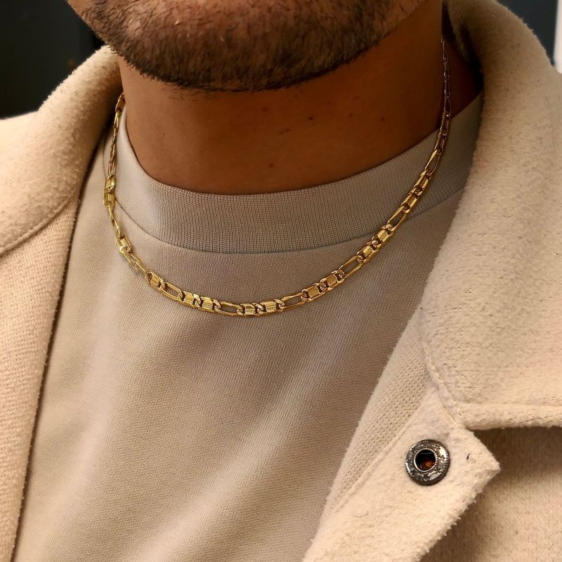 Image 8 of 18K Yellow Gold Figaro Necklace | 47 cm