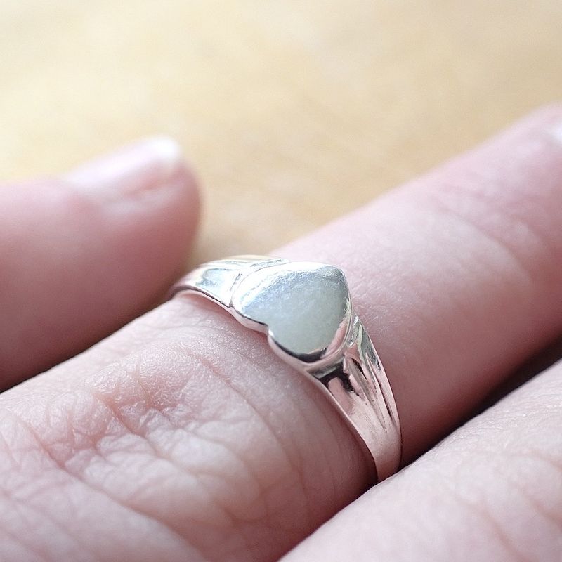 Image 9 of Silver children's ring with heart