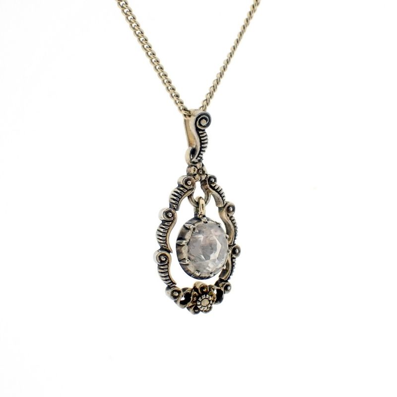 Image 5 of Antique/vintage gold pendant with diamond | Approx. 1.00 ct.
