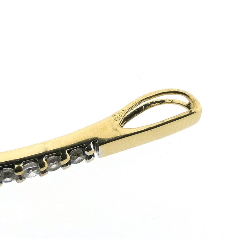 Image 9 of Gold minimalist pendant with zirconia