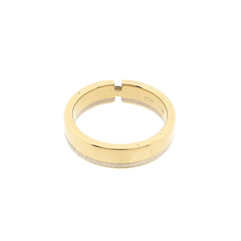 Image 6 of Bicolor Gold Ring with Diamond; 0.01 ct.