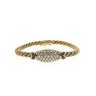 Image 3 of 18-karat gold twisted bracelet with sapphire and diamond; 1.11 ct. | Wellendorff
