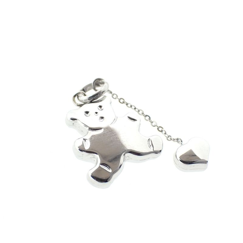 Image 3 of 18 carat white gold pendant of a (teddy) bear