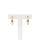 Afbeelding 1 van Gematteerd gouden oorringen met diamantslijpsel | 16.7 mm 
