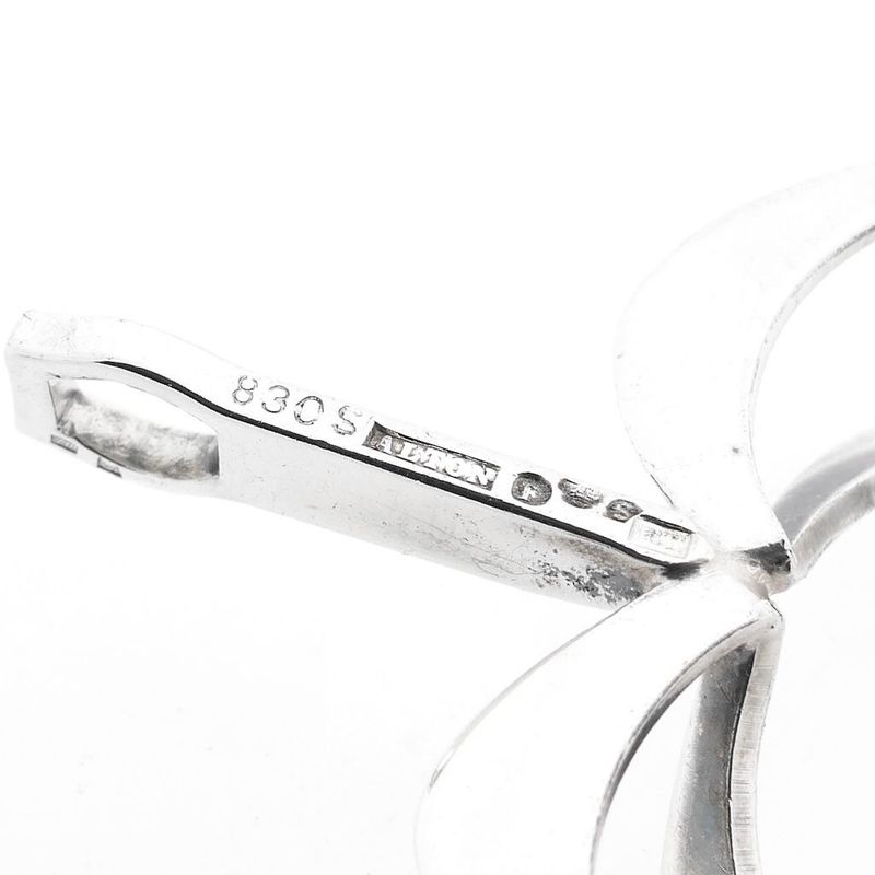 Image 5 of Abstract Silver Flower Pendant