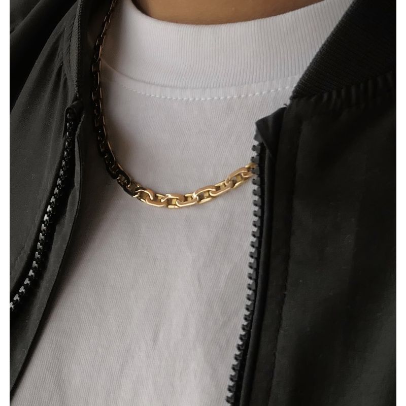 Image 10 of Solid gold navy link chain