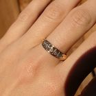 Image 8 of Gold heart ring with diamonds