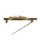 Image 5 of Gold design brooch with diamond; 0.15 ct.