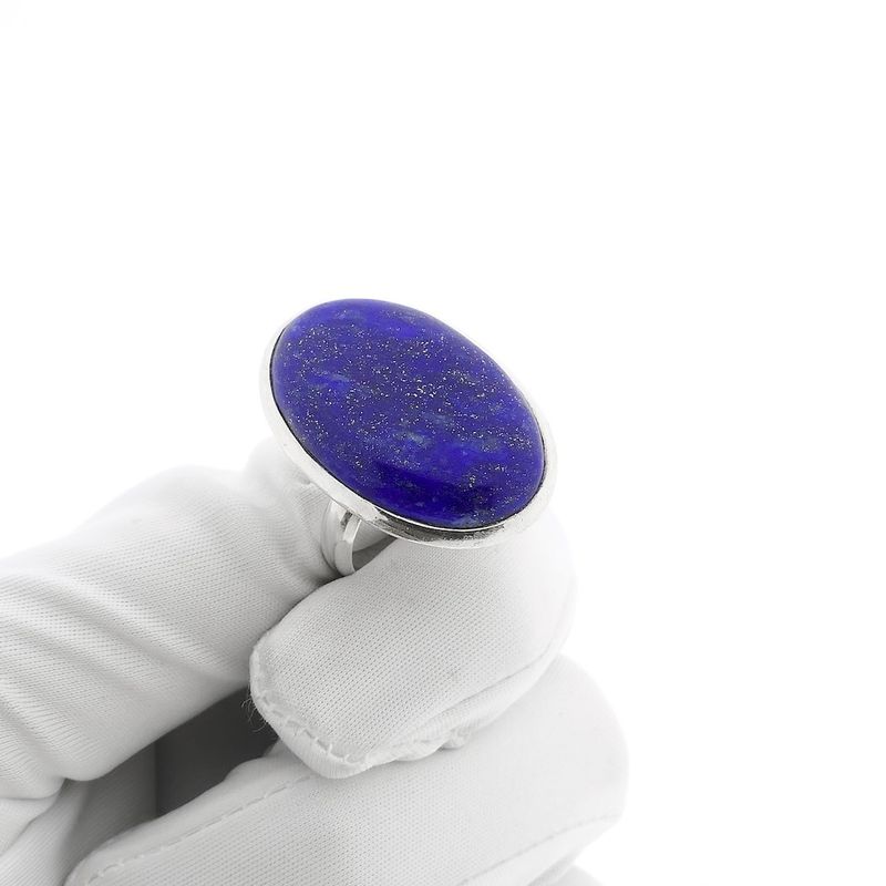 Image 9 of Silver ring with lapis lazuli | Vintage
