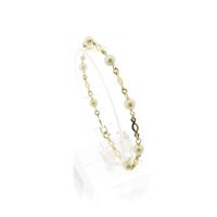 Gold bracelet with pearls | 20 cm