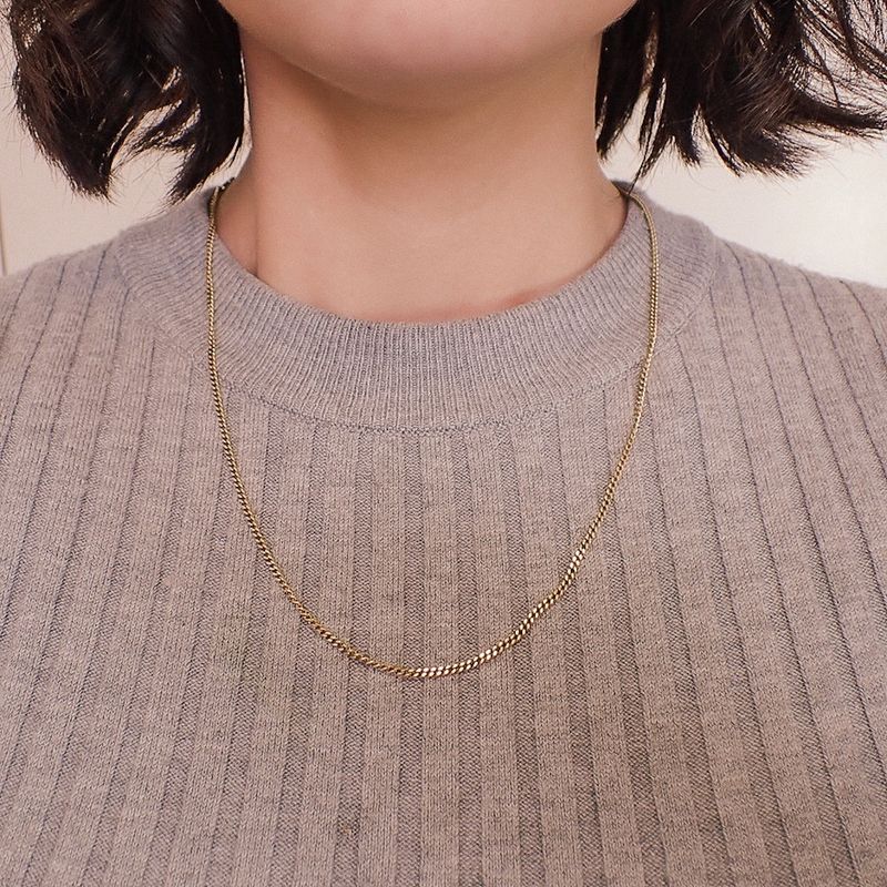 Image 2 of 18K Gold Venetian Link Chain | 50cm