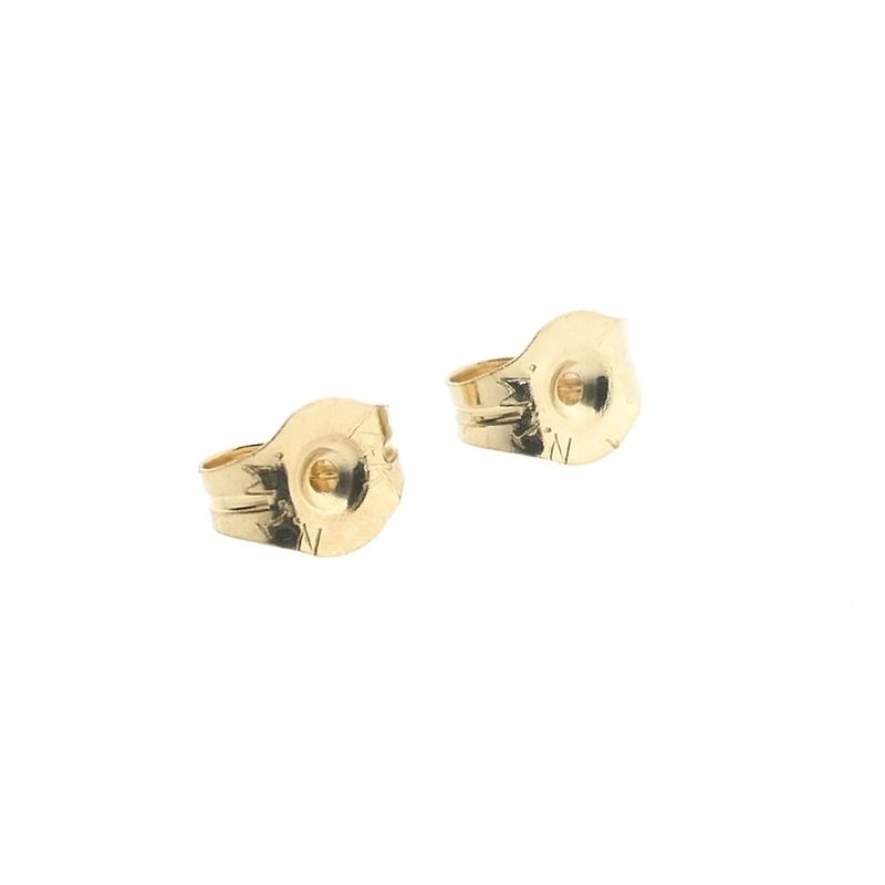 Image 6 of Gold twisted stud earrings as a button