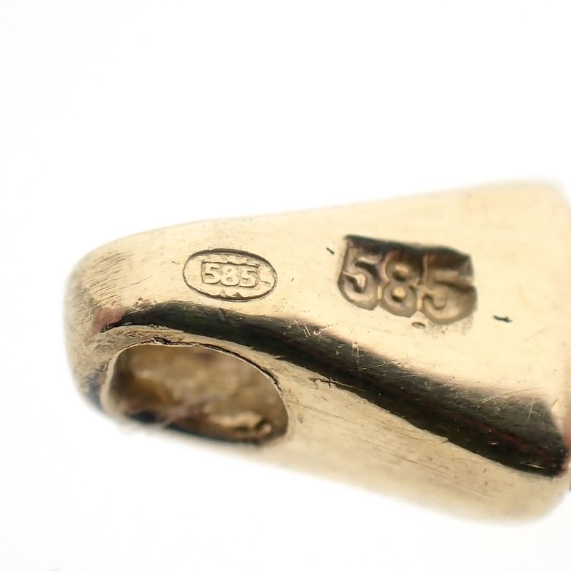 Image 13 of Gold necklace with a fixed pendant and diamonds | approx. 0.04 ct. | 45 cm