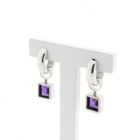 Image 4 of Silver earrings with amethyst
