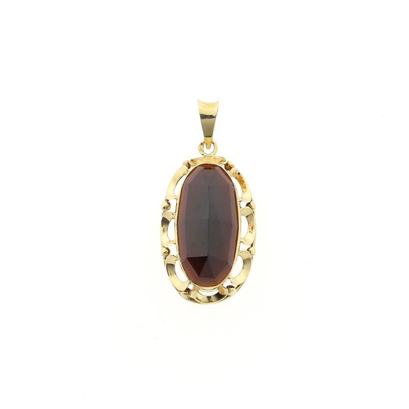 Image 1 of Vintage gold pendant with garnet