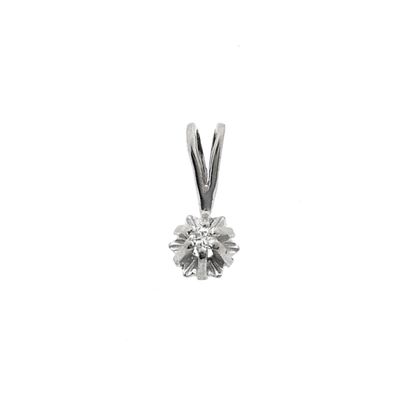 Image 1 of White gold pendant with diamond | 0.04 ct.