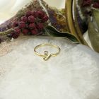 Image 2 of Gold solitaire ring with diamond; 0.005 ct.