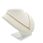 Image 2 of Gold snake link chain with diamond pendant; 0.17 ct. | 39 cm