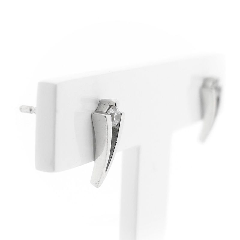 Afbeelding 4 van Witgouden oorstekers met zirconia