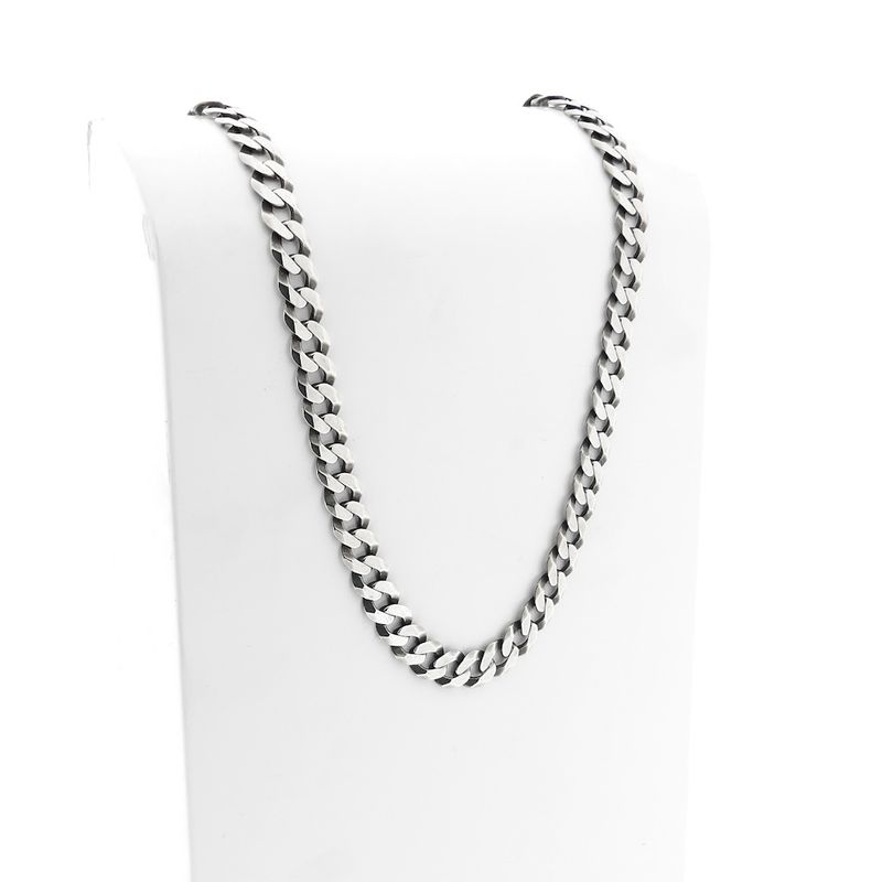 Image 3 of Silver Robust Gourmet Link Necklace