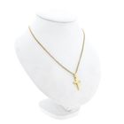 Afbeelding 4 van Bicolor gouden hanger van een kruis