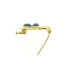 Image 5 of 22 carat gold brooch with chrysoprase