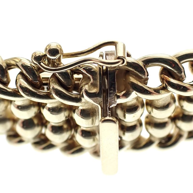 Image 4 of Gold wide link bracelet | 19.5 cm