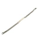 Image 8 of Silver robust gourmet link bracelet with engraving plate | 20 cm