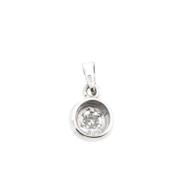 Image 3 of 18K White Gold Minimalist Pendant with Diamond