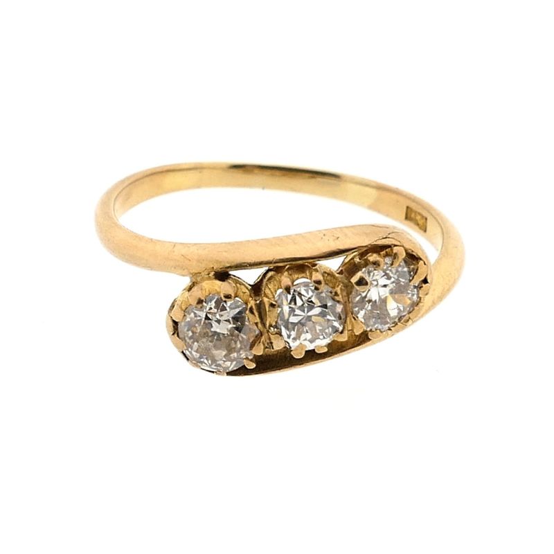 Image 5 of Gold ring with diamonds; 0.67 ct.